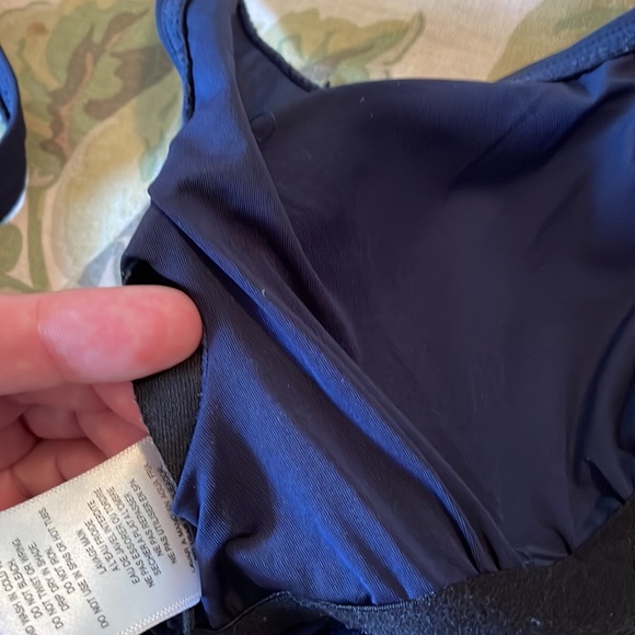 DKNY Size 14  Elegant Classic Swimsuit Wrap Layered Mallot ScoopNeck $89 NEW - Picture 10 of 15